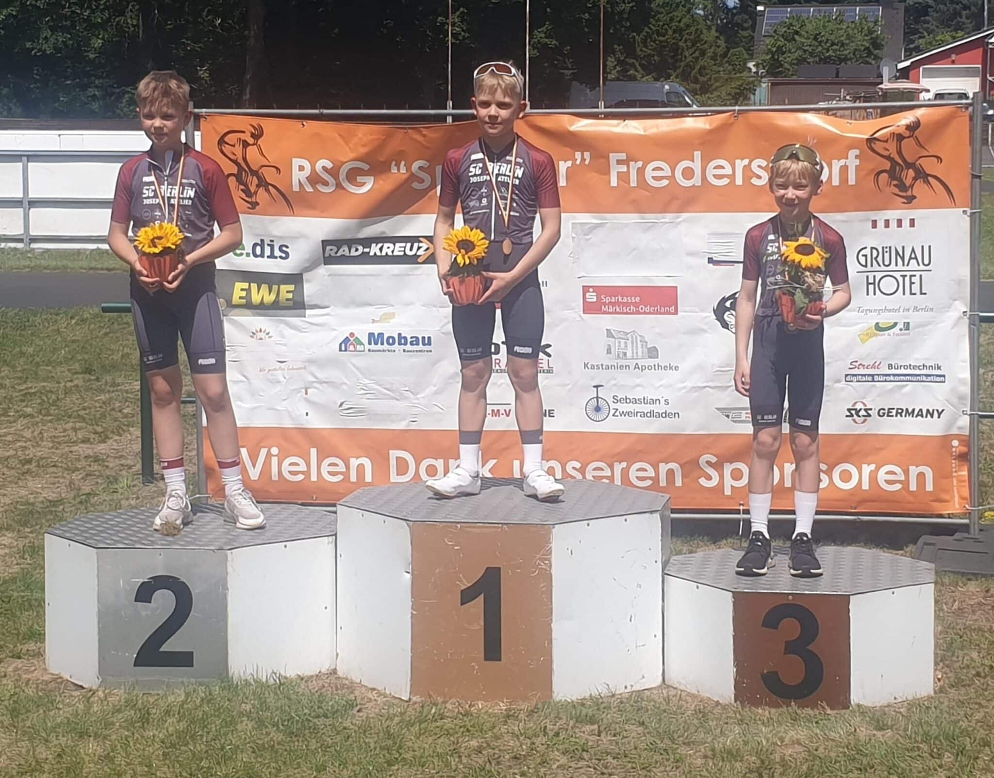 Fredersdorf 14 6 25 U11m 1 Platz Jasper Walther 2 Platz Louis Wessel 3 Platz Pepe Reinhardt